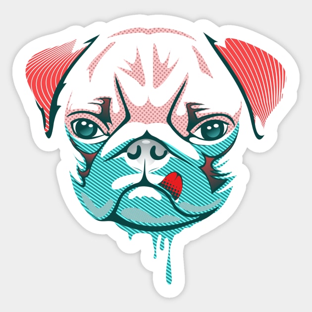 Puppy Pug Sticker by Demylo 